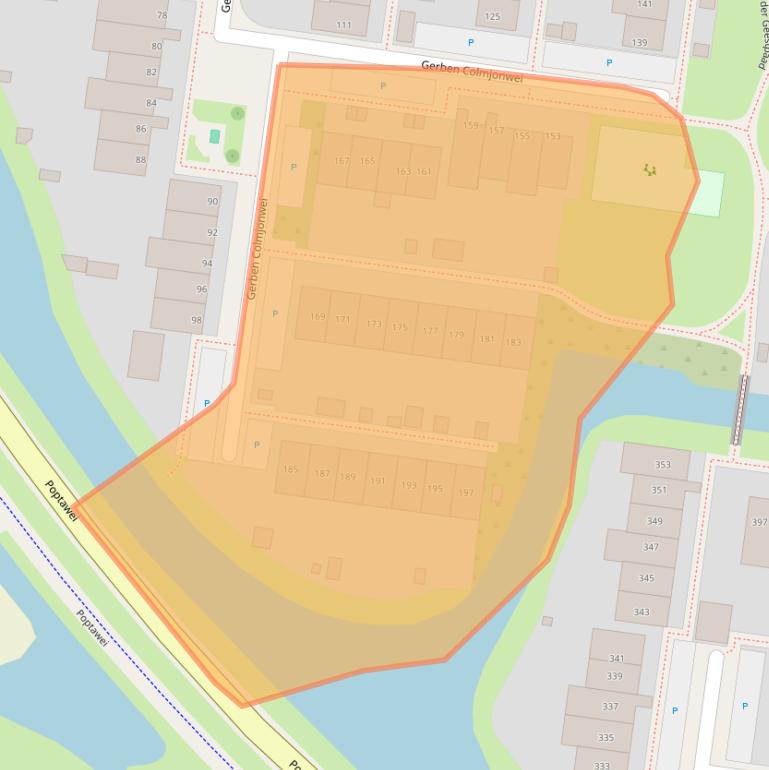Kaart van postcodegebied 8915GL.