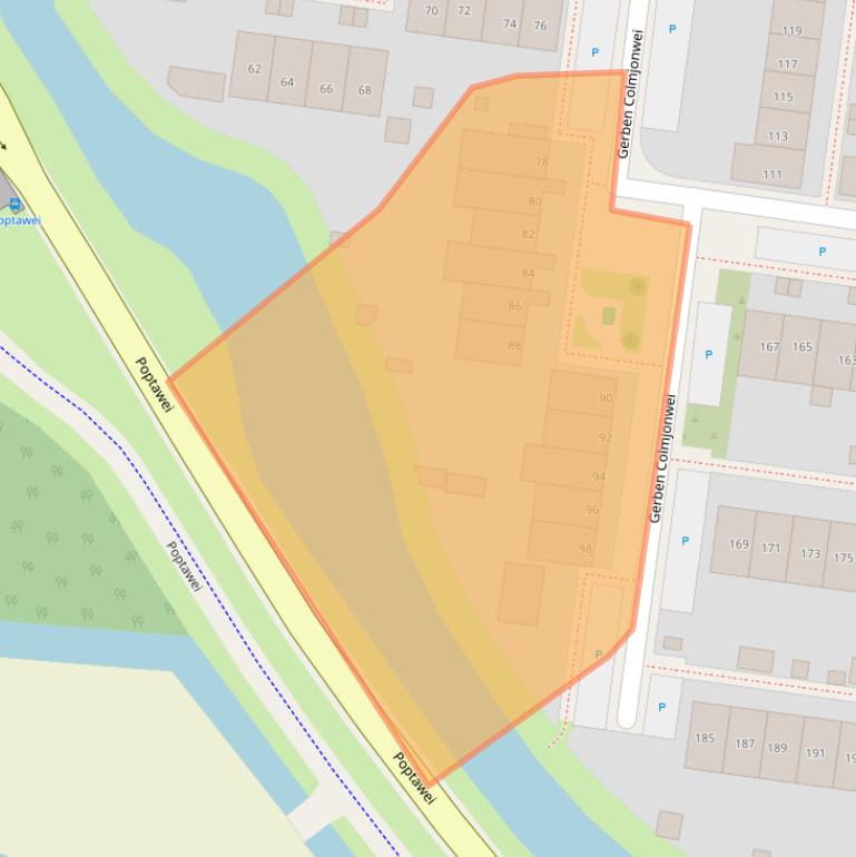 Kaart van postcodegebied 8915GP.