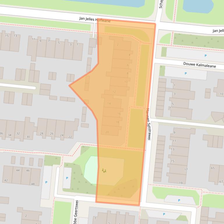 Kaart van postcodegebied 8915HH.