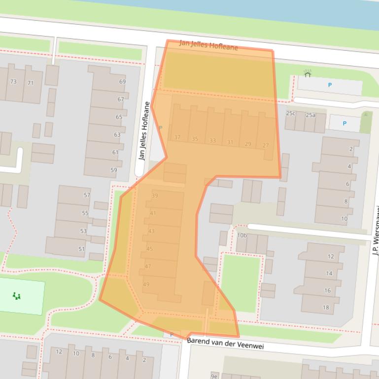 Kaart van postcodegebied 8915HR.