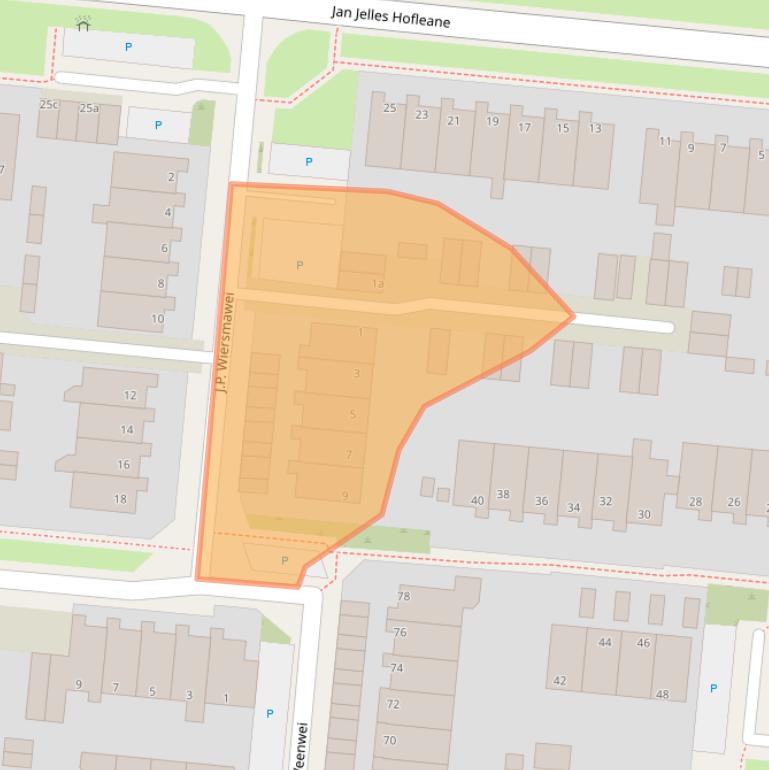 Kaart van postcodegebied 8915HT.