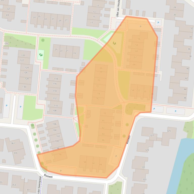 Kaart van postcodegebied 8915JM.