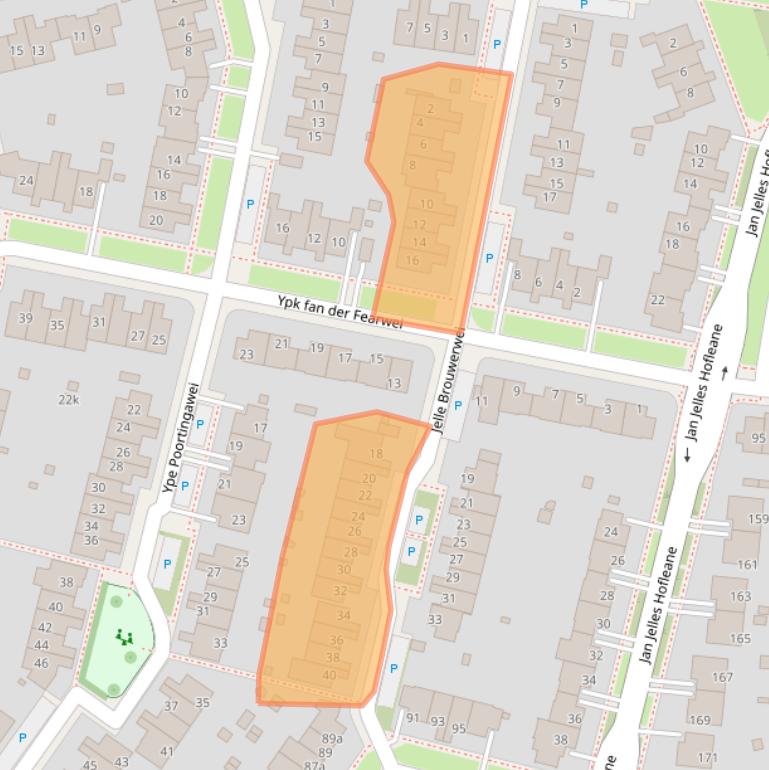 Kaart van postcodegebied 8915KA.