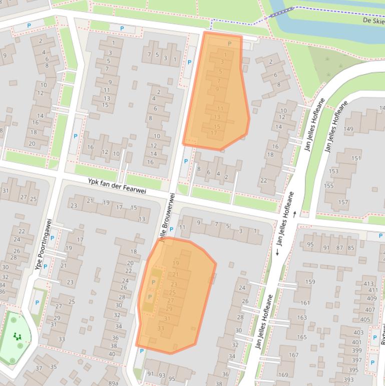Kaart van postcodegebied 8915KB.