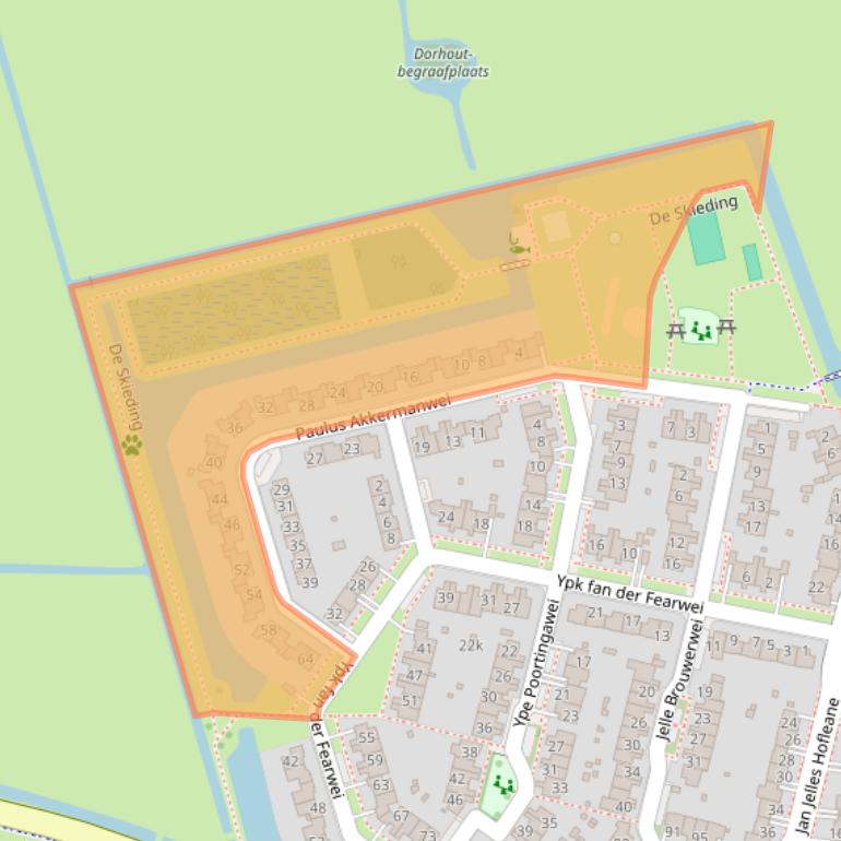 Kaart van postcodegebied 8915KD.