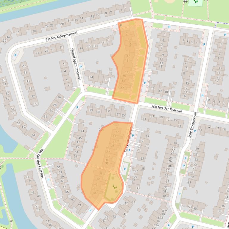 Kaart van postcodegebied 8915KG.