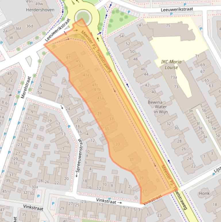 Kaart van postcodegebied 8916AB.