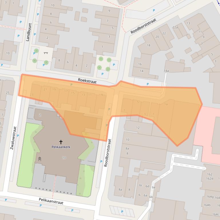 Kaart van postcodegebied 8916AJ.