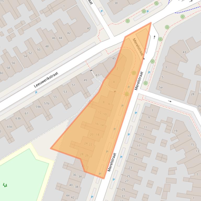 Kaart van postcodegebied 8916AV.