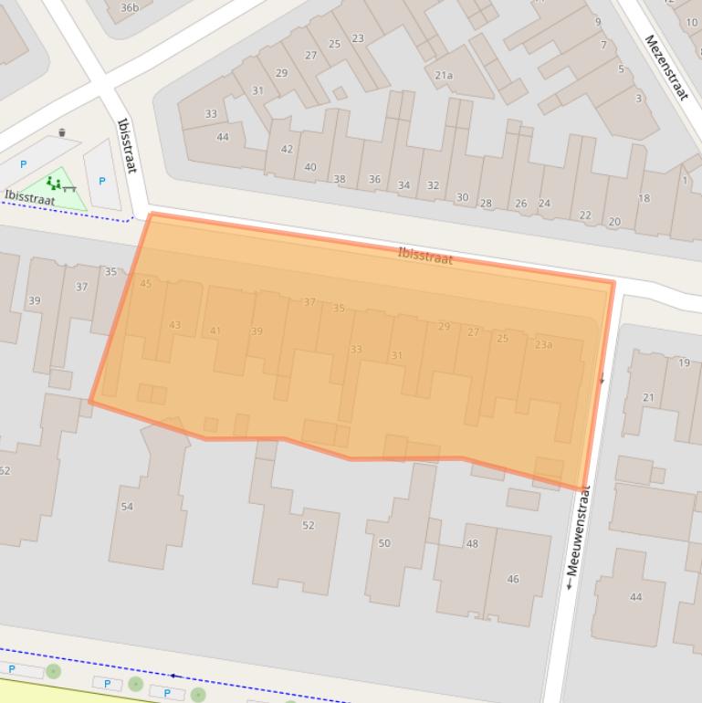 Kaart van postcodegebied 8916BH.