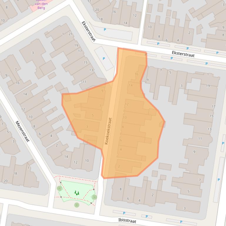 Kaart van postcodegebied 8916BK.