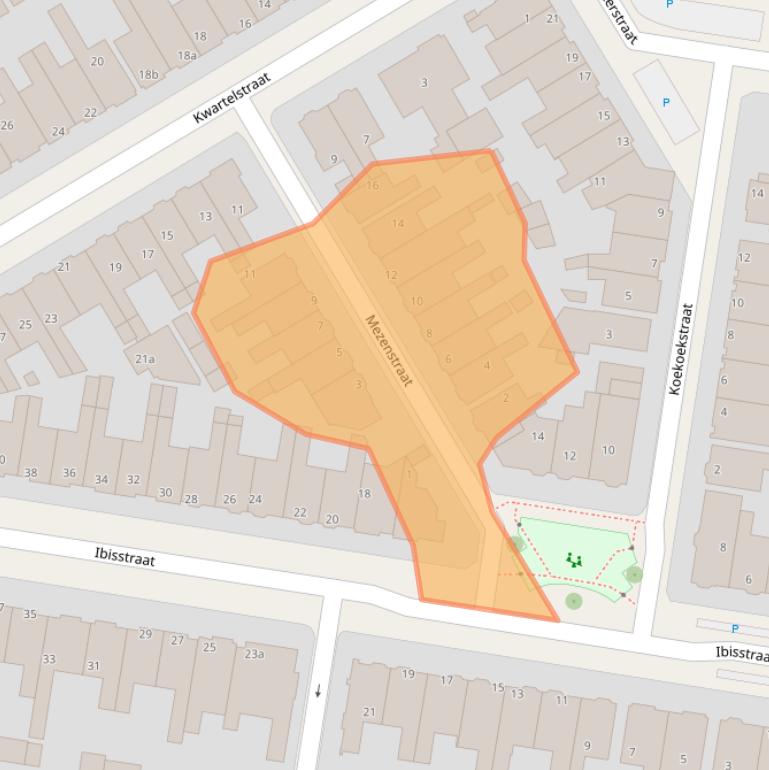 Kaart van postcodegebied 8916BL.