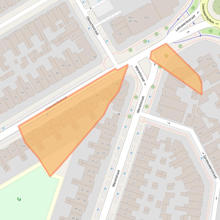 Kaart van postcodegebied 8916CA.