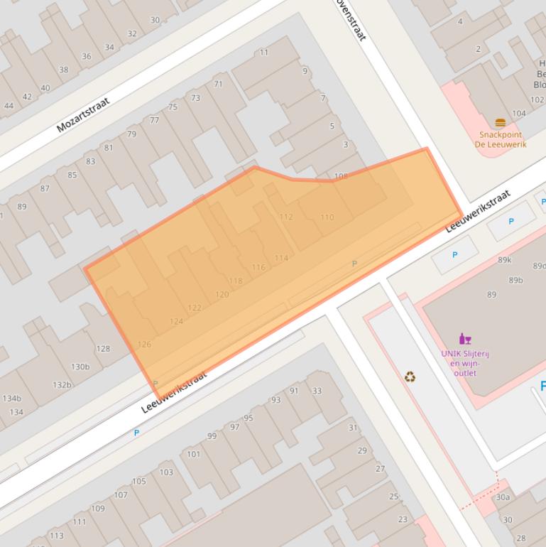 Kaart van postcodegebied 8916CH.