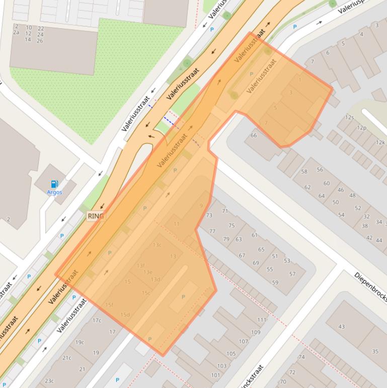 Kaart van postcodegebied 8916CT.