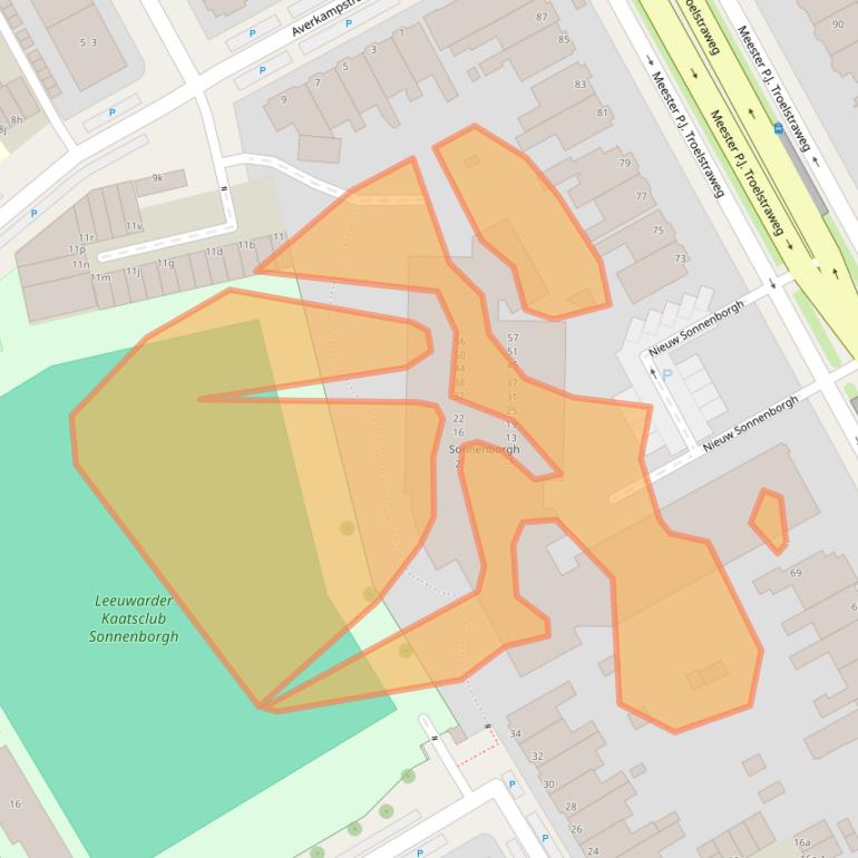 Kaart van postcodegebied 8916DB.