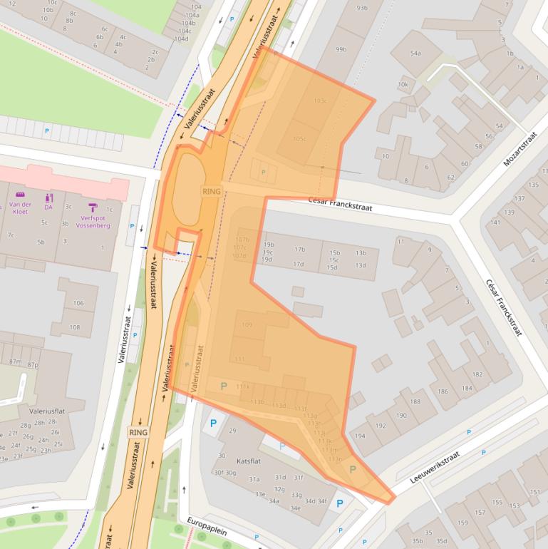 Kaart van postcodegebied 8916ED.