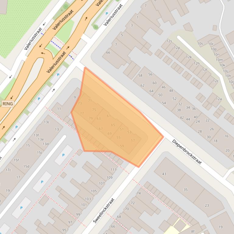 Kaart van postcodegebied 8916EH.