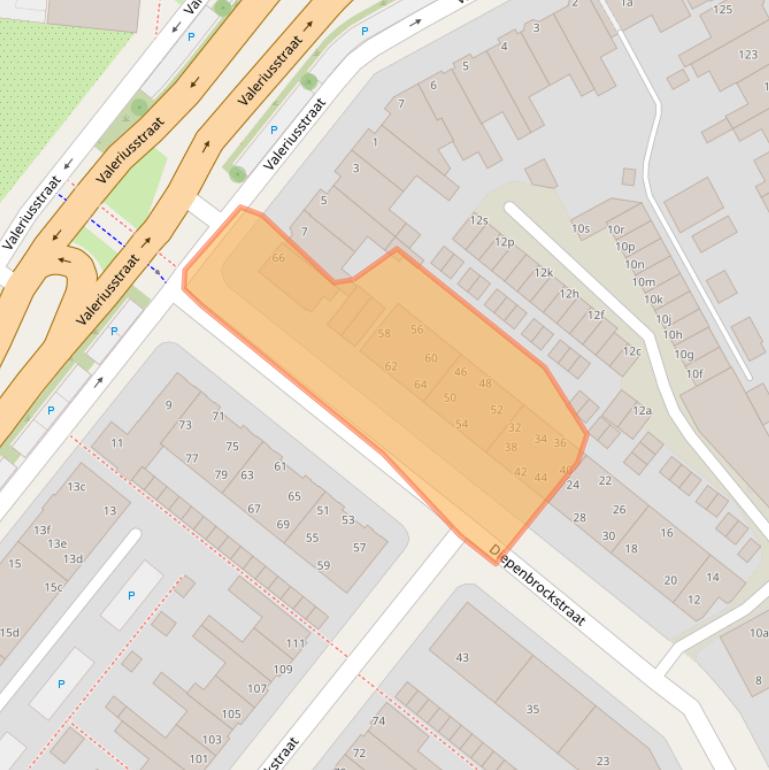 Kaart van postcodegebied 8916EK.