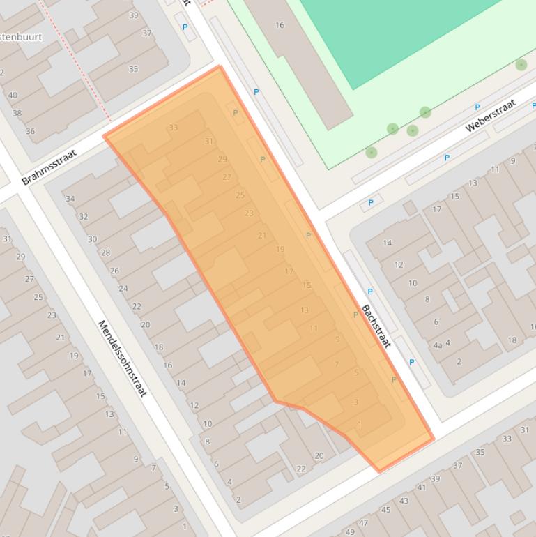 Kaart van postcodegebied 8916ER.