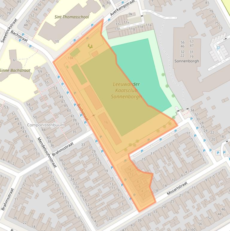 Kaart van postcodegebied 8916ET.