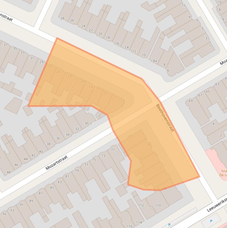 Kaart van postcodegebied 8916GD.