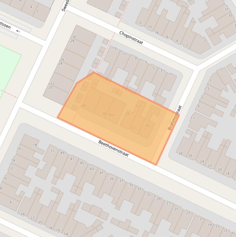 Kaart van postcodegebied 8916GH.