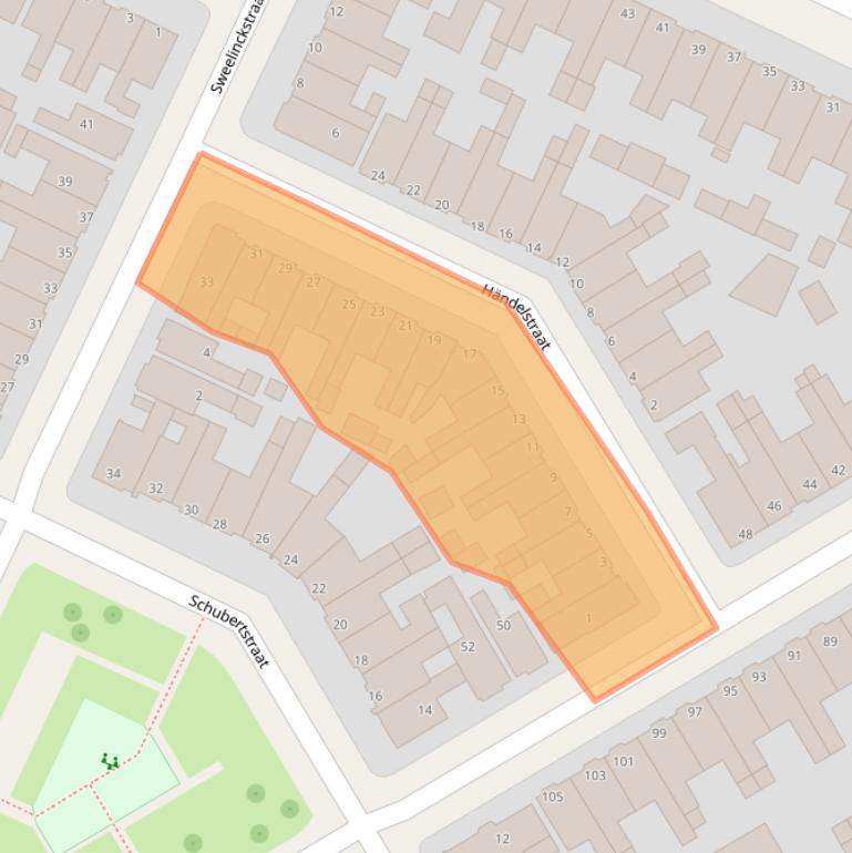 Kaart van postcodegebied 8916GJ.