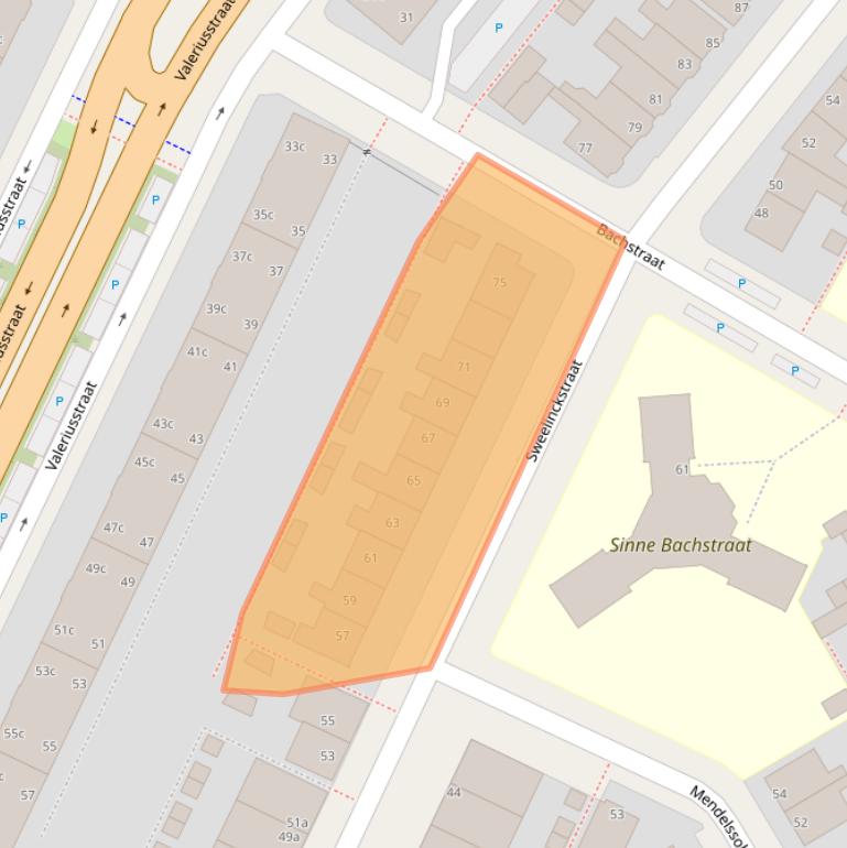 Kaart van postcodegebied 8916GS.