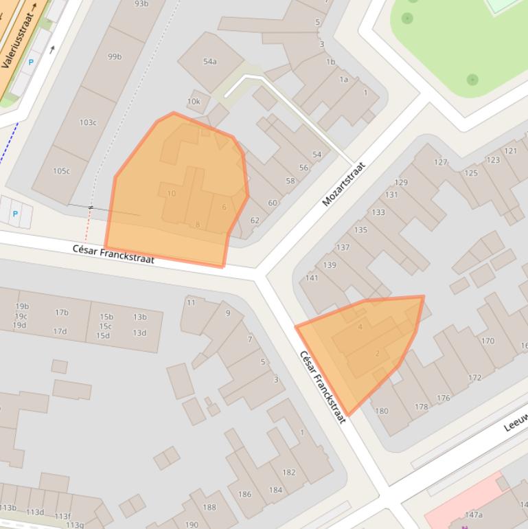 Kaart van postcodegebied 8916HG.