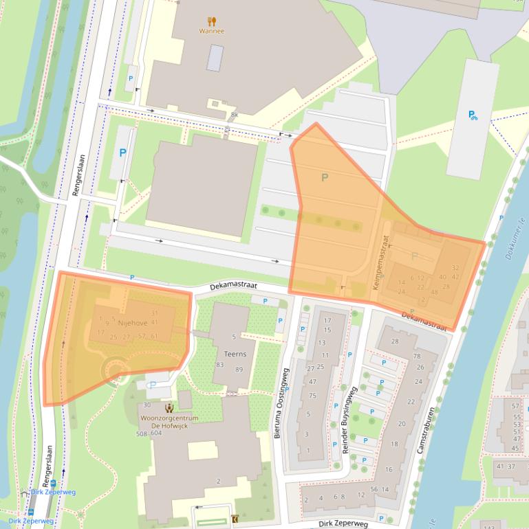 Kaart van postcodegebied 8917AC.