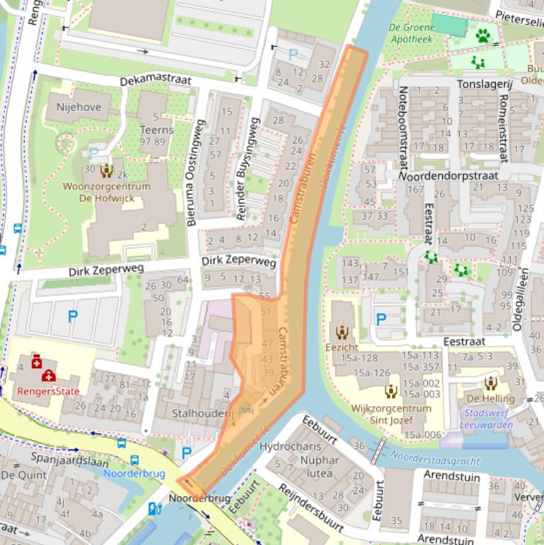 Kaart van postcodegebied 8917AG.