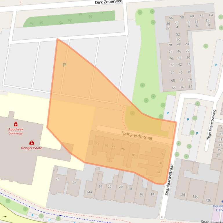 Kaart van postcodegebied 8917AH.