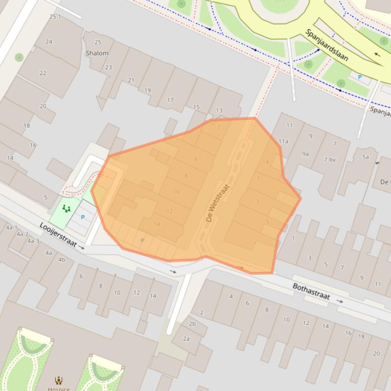 Kaart van postcodegebied 8917BG.