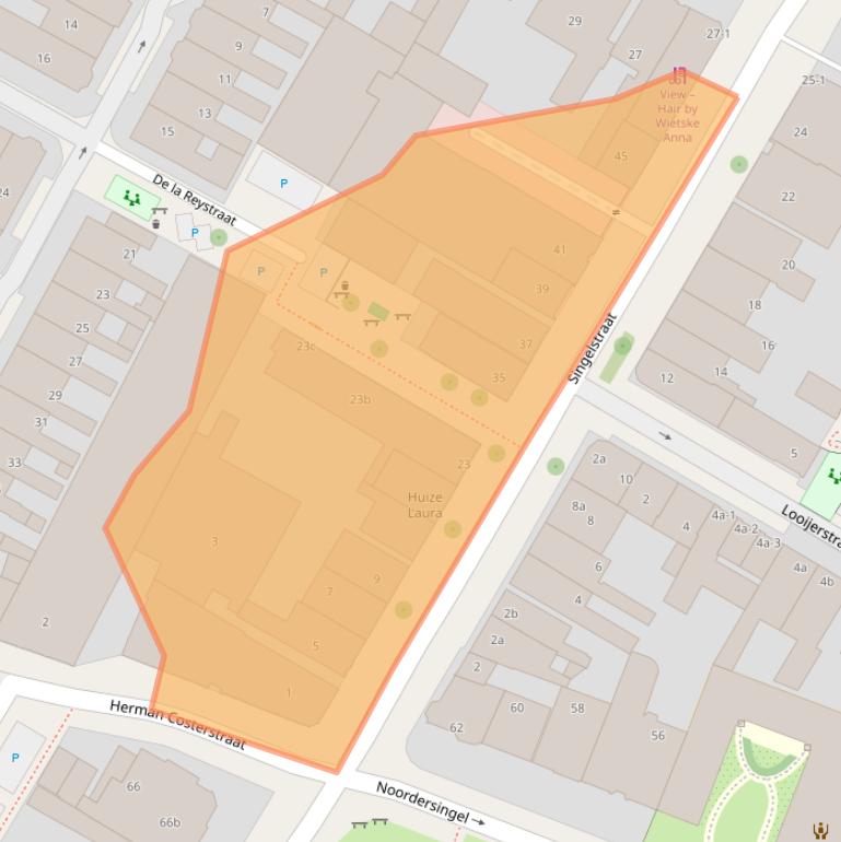 Kaart van postcodegebied 8917BJ.