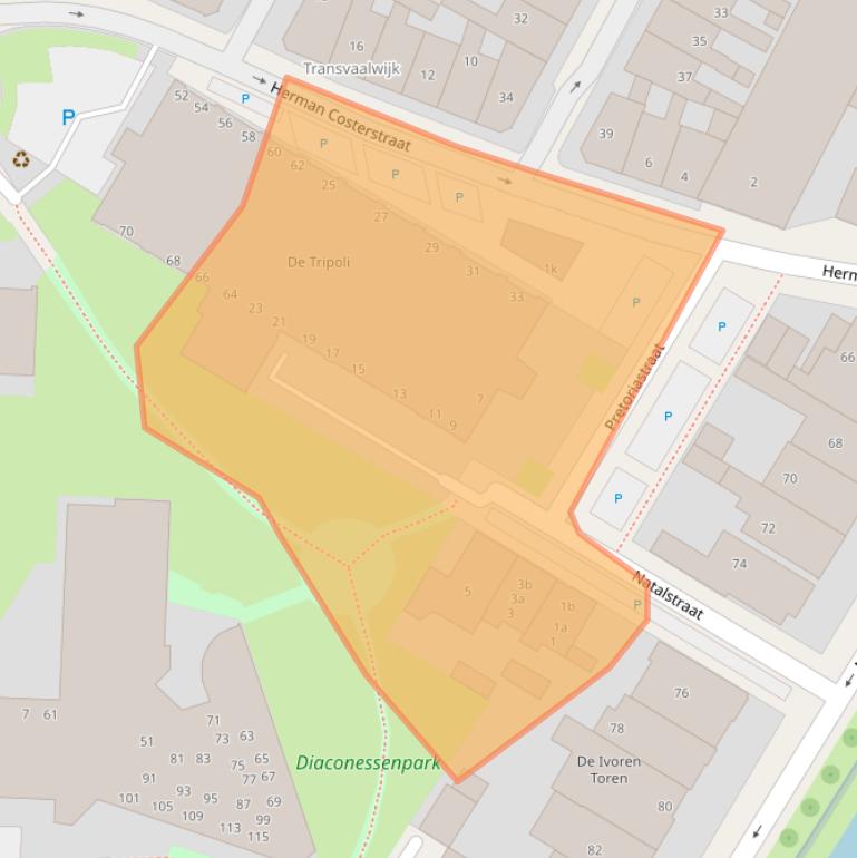 Kaart van postcodegebied 8917BN.