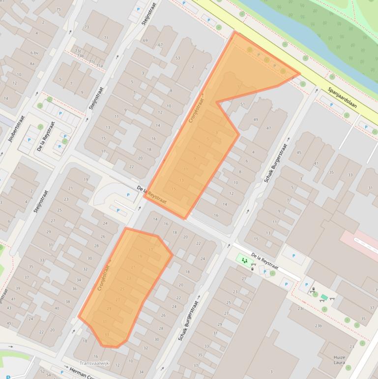 Kaart van postcodegebied 8917BS.