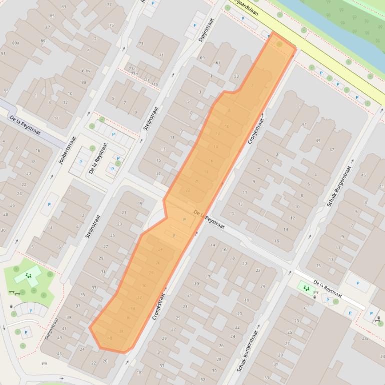 Kaart van postcodegebied 8917BT.