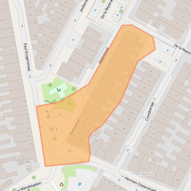 Kaart van postcodegebied 8917BW.