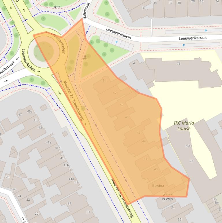 Kaart van postcodegebied 8917CN.