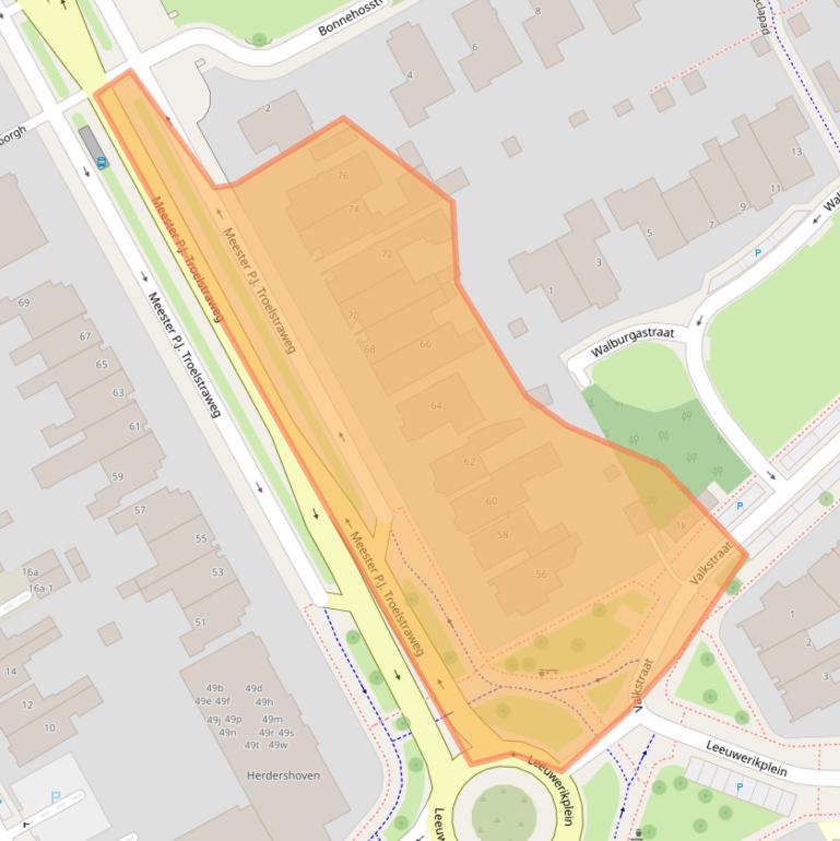 Kaart van postcodegebied 8917CP.