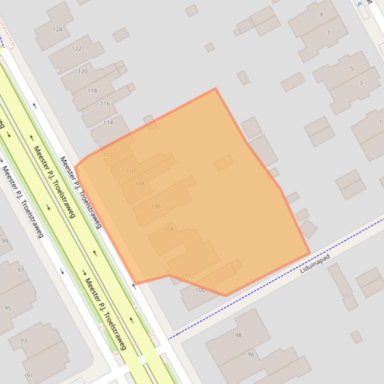 Kaart van postcodegebied 8917CT.