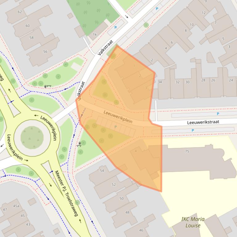 Kaart van postcodegebied 8917CW.