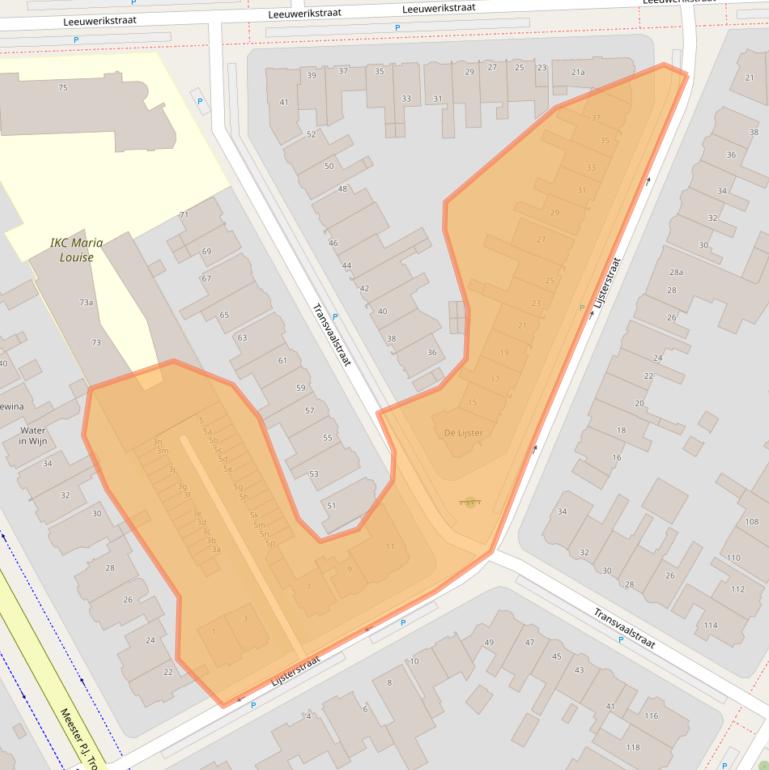 Kaart van postcodegebied 8917CX.