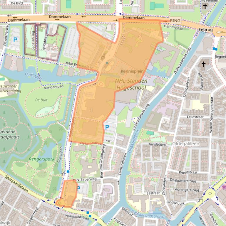 Kaart van postcodegebied 8917DD.