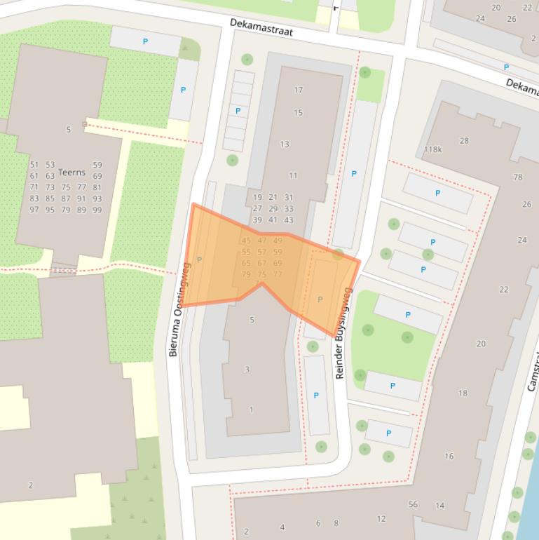 Kaart van postcodegebied 8917DK.