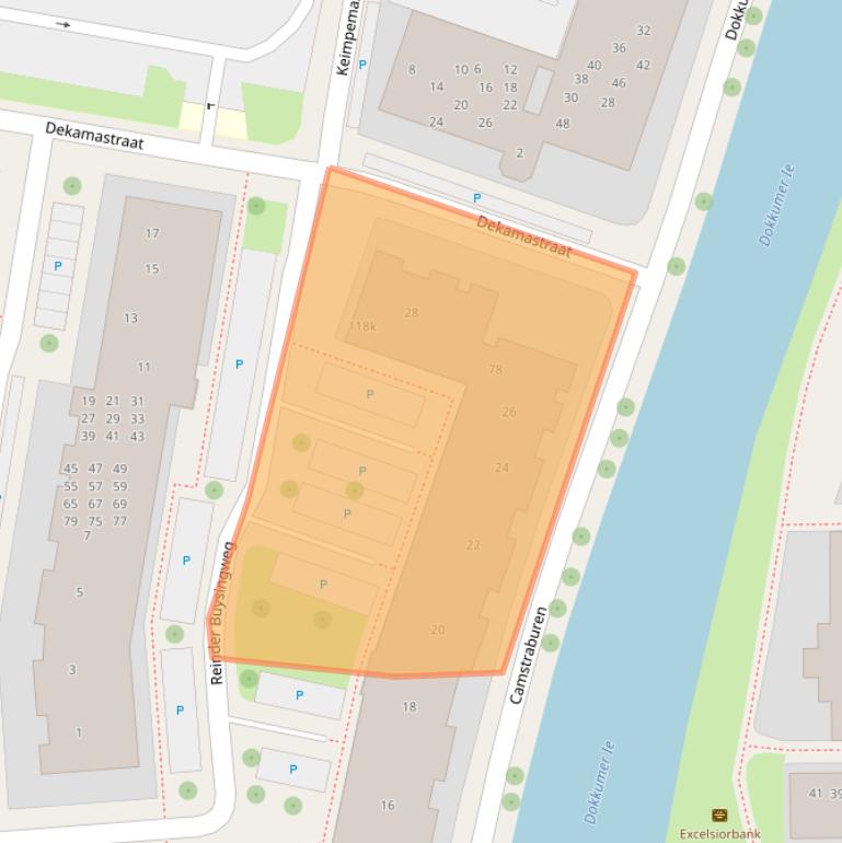 Kaart van postcodegebied 8917DL.