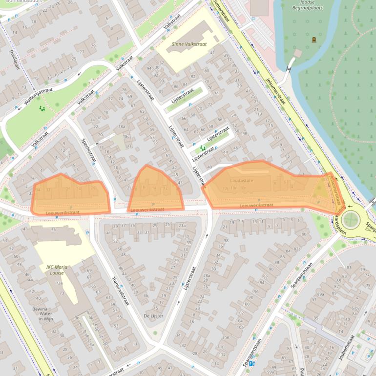 Kaart van postcodegebied 8917EG.