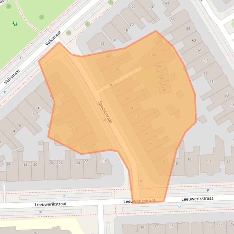 Kaart van postcodegebied 8917EJ.