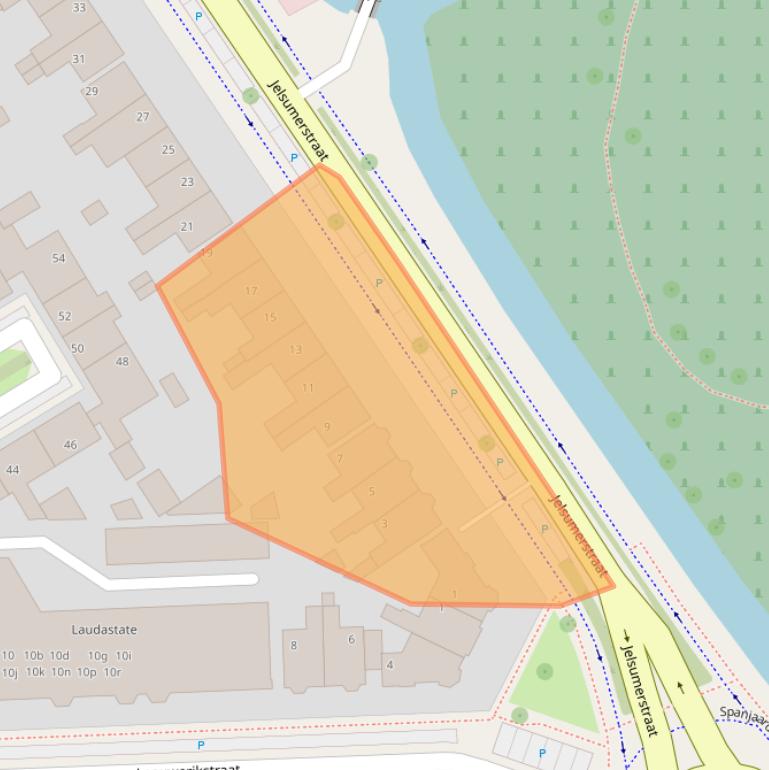 Kaart van postcodegebied 8917EK.